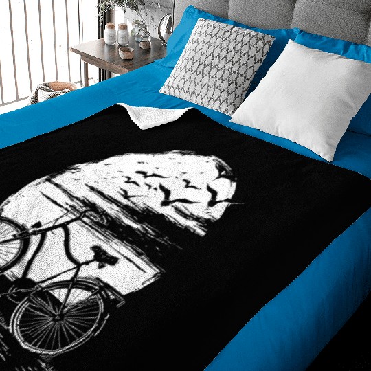 Cycling Drawing Baby Blankets