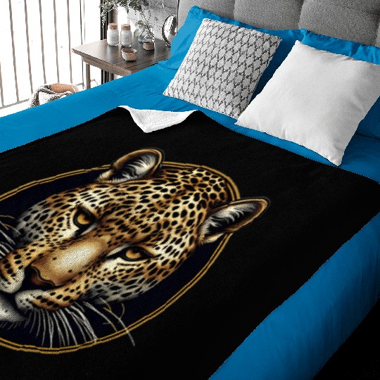 the face of a jaguar Baby Blankets