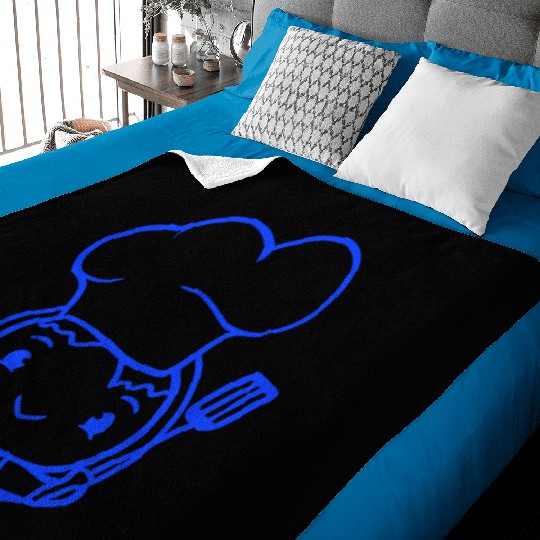 Bird Chef Cap Duck Delicious Hungry Eat Sweet Cute Baby Blankets