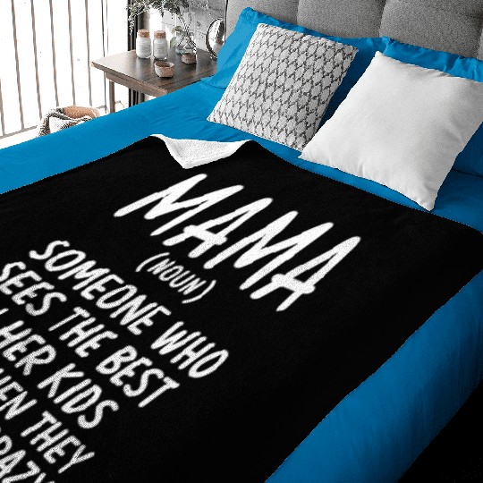 Mama Definition Funny Quote Design Baby Blankets
