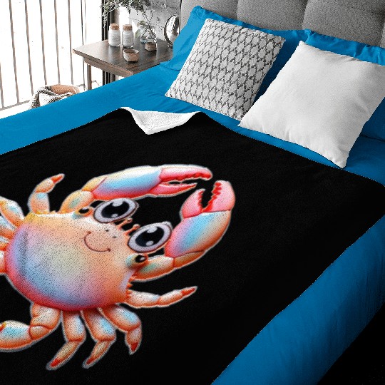 Happy Crab Baby Blankets