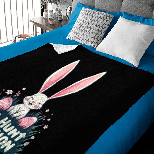 Egg Hunt Champion Bunny Design Baby Blankets