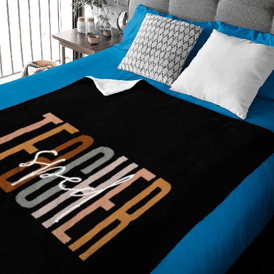 Sped Teacher Squad Crew Funny Special Education Baby Blankets