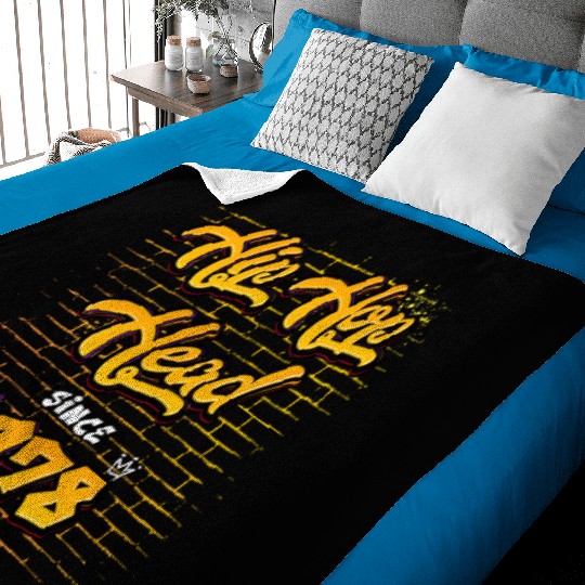 Hip-Hop Head Since 1978 - 47 Years of Pure Flow Baby Blankets