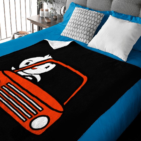 Duck Car Driver Fast Vehicle Greeting Waving Cute Baby Blankets