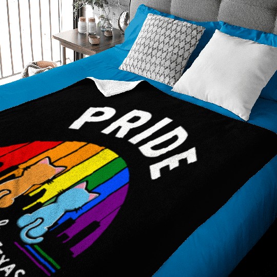 Pride of Houston City Texas USA Rainbow Flag Baby Blankets