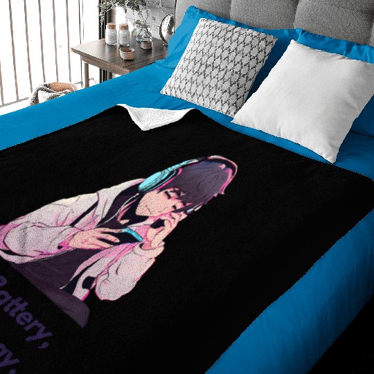 Chibi Boy in Baby Blankets with Headphones (Cool & Chill)