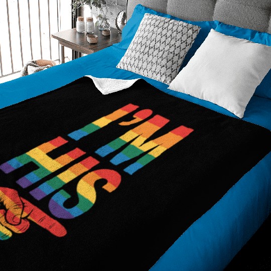 I'm His Gay Couple Matching LGBTQ Pride Baby Blankets