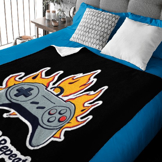 Tap. Raid. Repeat. – Retro Gamer Controller On Fir Baby Blankets