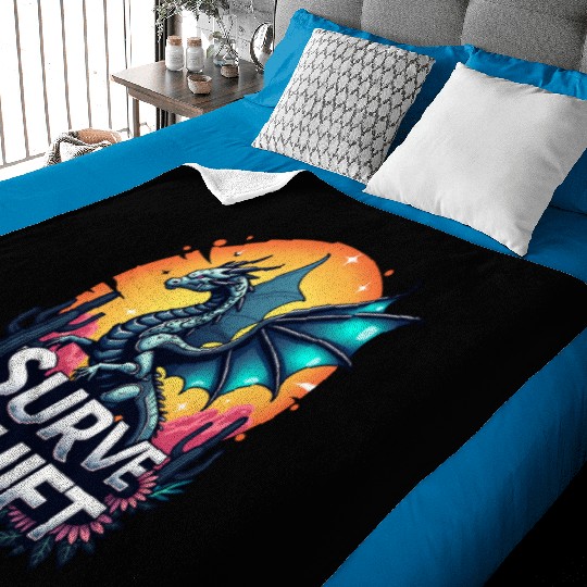 Survive the Shift Dragon Fantasy Art Baby Blankets