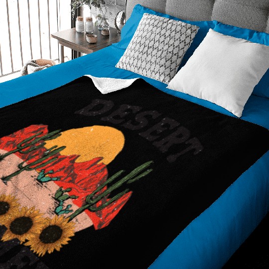Desert Dreamer - Vintage Western Landscape Illustr Baby Blankets