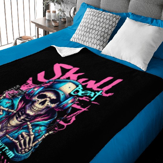 Skull Beat Baby Blankets