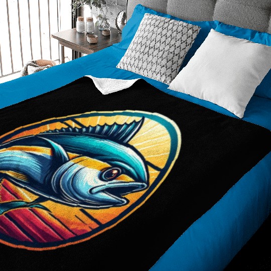 Yellowfin Tuna – Ocean Wanderer Baby Blankets