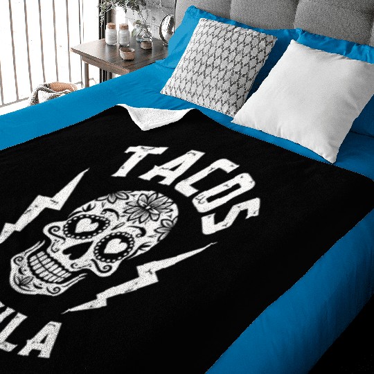 Tacos Tequila & Skull Vibes Baby Blankets