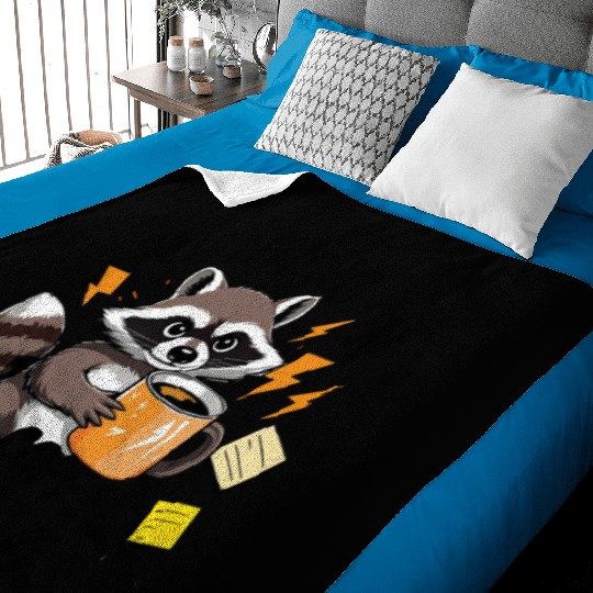 Running on Coffee and Chaos – Raccoon Life Baby Blankets