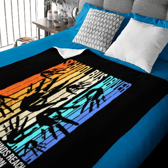 School Bus Driver Baby Blankets