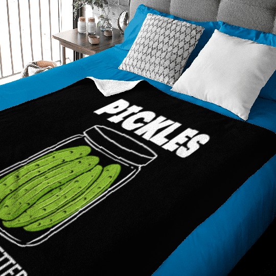Pickles Cucumber Food Pickle Baby Blankets