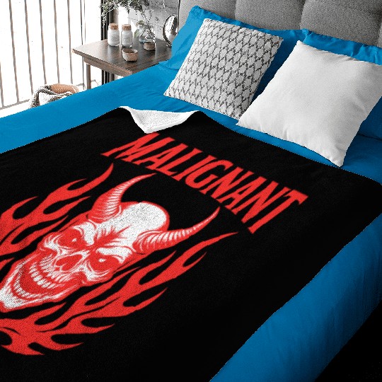 MALIGNANT Demon Skull Graphic Baby Blankets – Bold Darkwear