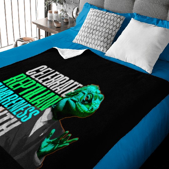 Reptilian Awareness Month Lizard People Baby Blankets