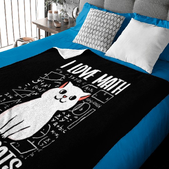I love math and cats For mathematician math geek Baby Blankets