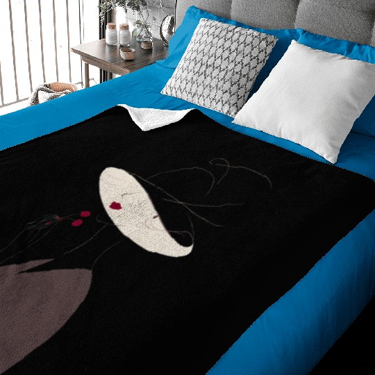 Cherry Wine Lady Baby Blankets