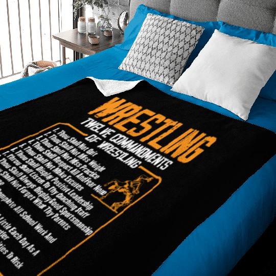 Wrestling twelve commandment for wrestler Baby Blankets