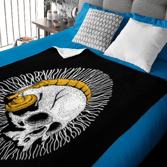 Skull Beats Baby Blankets