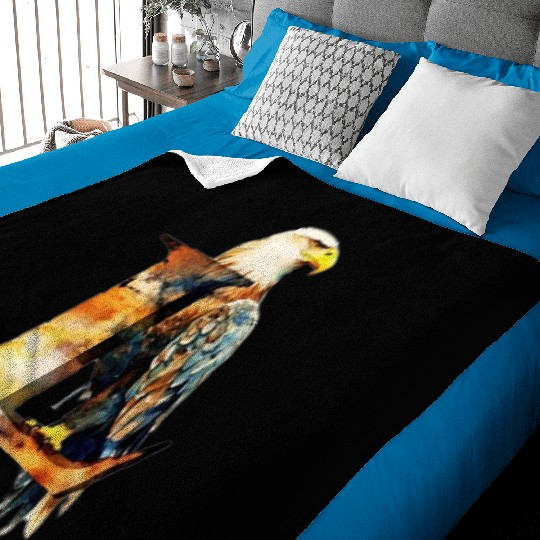 EAGLE LETTER L Baby Blankets