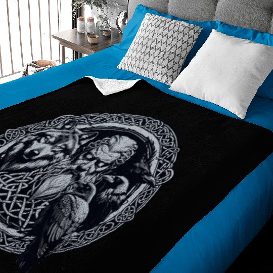 Viking Warrior Man Odin Thor Norman Walhalla Baby Blankets
