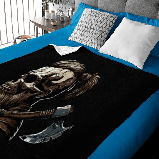 Viking Warrior Man Odin Thor Norman Walhalla Baby Blankets
