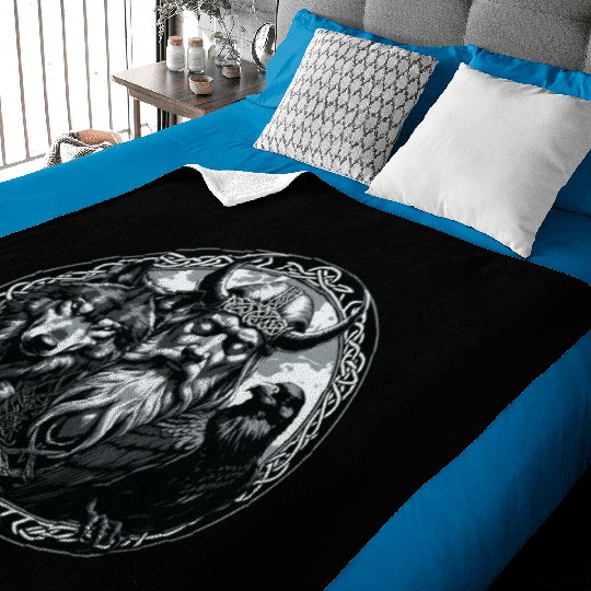 Viking Warrior Man Odin Thor Norman Walhalla Baby Blankets