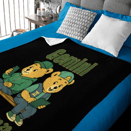Gemini Bear Baby Blankets