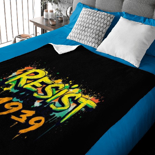 RESIST like it's 1939 (graffiti) Baby Blankets