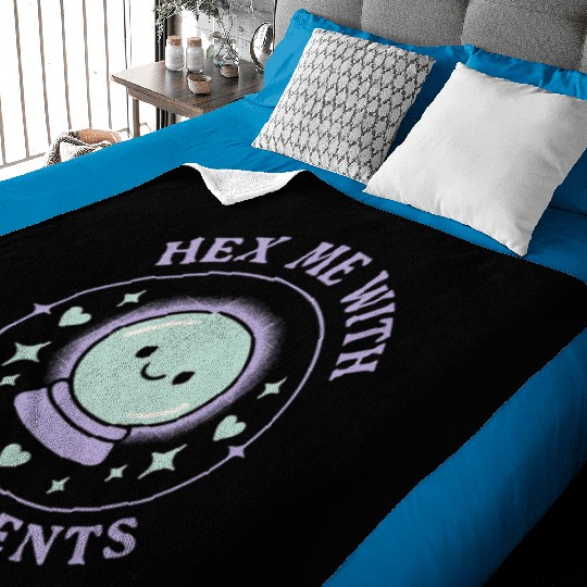 Wholesome Goth Humor Cute Creepy Mental Health Baby Blankets