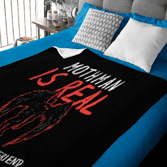 Mothman Is My Boyfriend For Cryptid Lover Baby Blankets