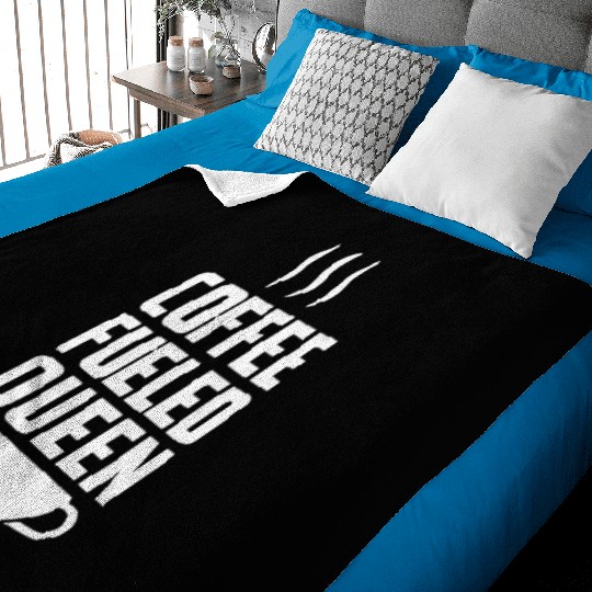 Coffee Fueled Queen Mothers Day Design Baby Blankets