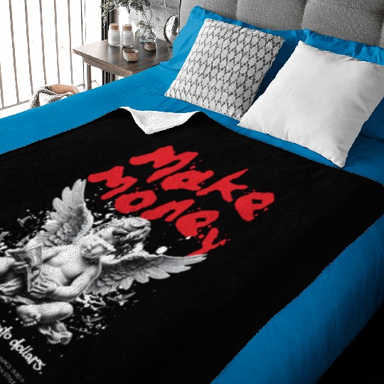 Crazy Money Angel Baby Blankets – Chaotic Hustler Street Art
