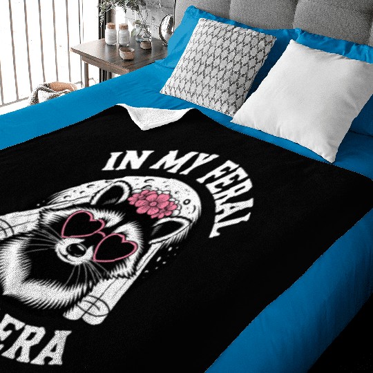 Feral Bride Era Design Raccoon Wedding Party Baby Blankets