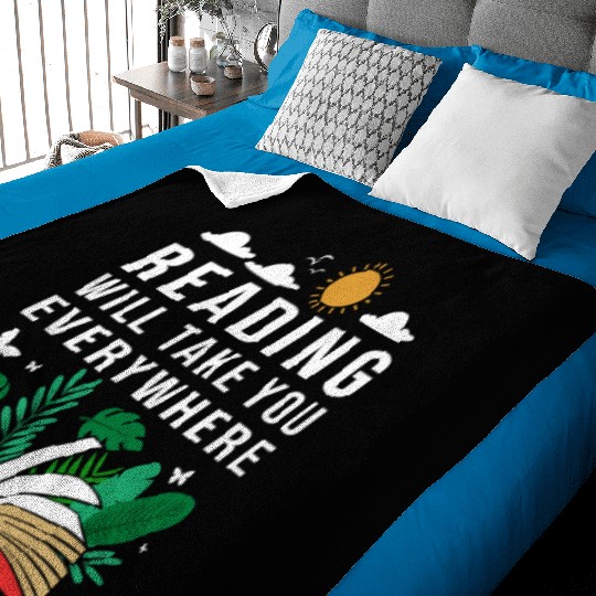 Reading Teacher Librarian Read Book Baby Blankets