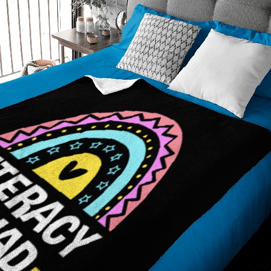 Reading Teacher Book Literacy Squad Baby Blankets