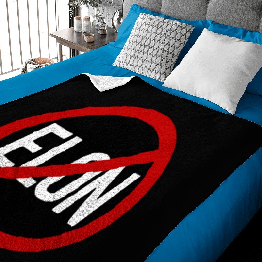 Anti Elon Musk Bumper Fascist prohibition sign Baby Blankets