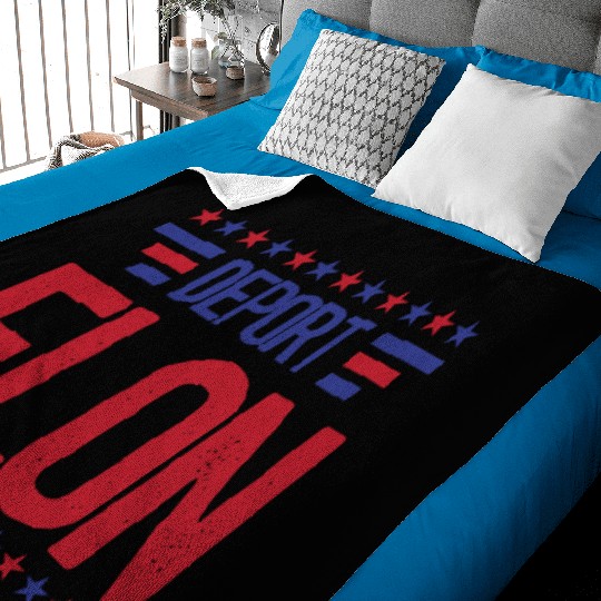 Deport Elon Musk Bumper Anti Fascist Baby Blankets