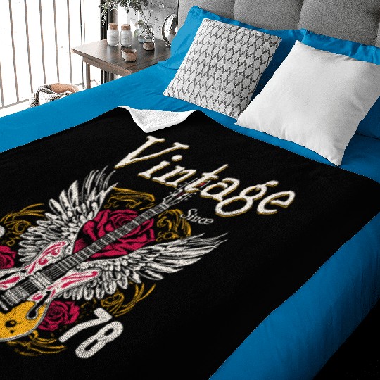 Vintage Since 1978 – Rocking 47 Years Loud Baby Blankets