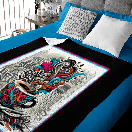 Espresso Graffiti Baby Blankets