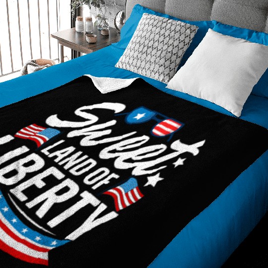 Sweet Land of Liberty Independence day Baby Blankets