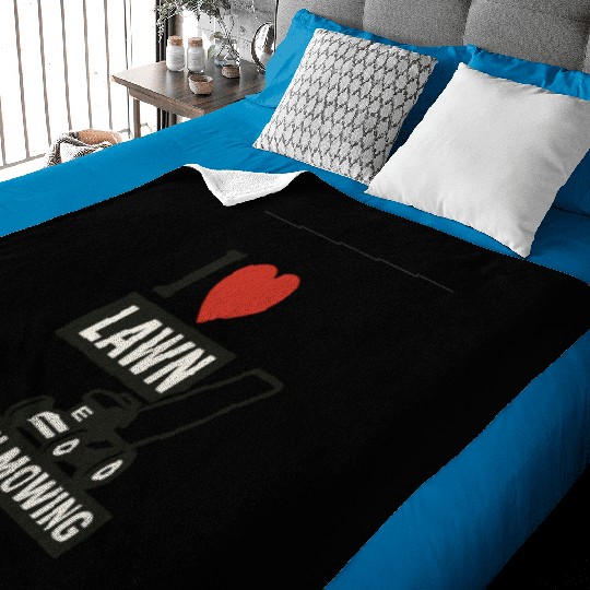 i love lawn, lawn mowing Baby Blankets