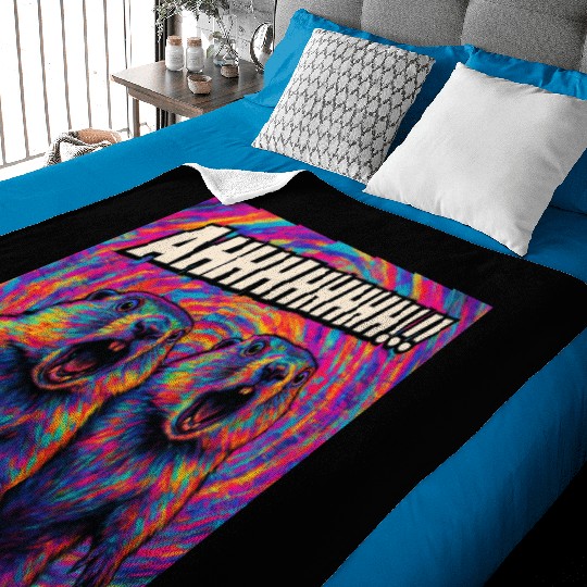 AHHHHHHH!!! – Screaming Marmots Go Psychedelic Baby Blankets