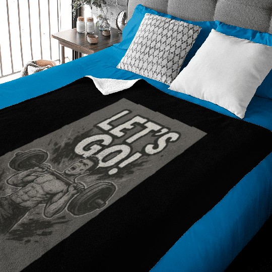 Let’s Go – Power Gym Graffiti Style Baby Blankets