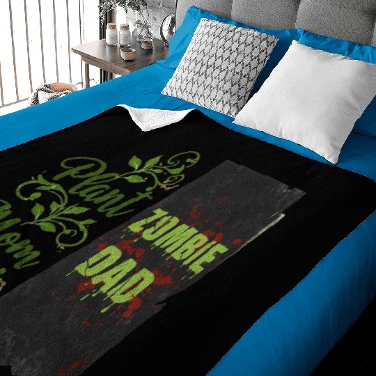 Plant Mom Zombie Dad Couple Design Baby Blankets