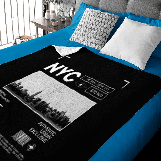 New York City of Dreams, Iconic Skyline Baby Blankets